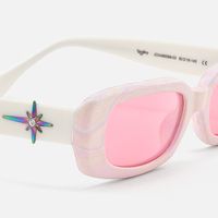 HideShades - Rectangle Pattern Sunglasses | Vooglam Design Details