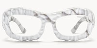 The Geologist - Geometric White Eyeglasses - 1