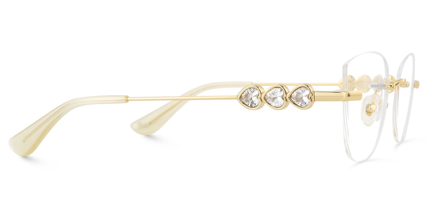 Muse - Cat Eye Gold Eyeglasses | Vooglam 4
