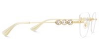 Muse - Cat Eye Gold Eyeglasses | Vooglam 