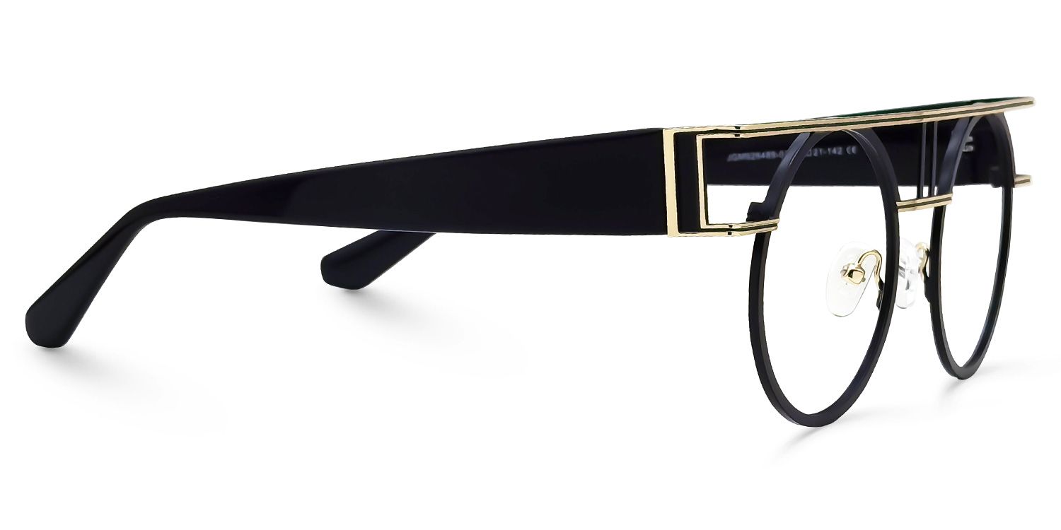Ruthie - Aviator Black Eyeglasses | Vooglam 4