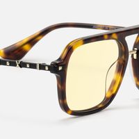 Marfa - Yellow Tint Aviator Tortoise Sunglasses | Vooglam Design Details