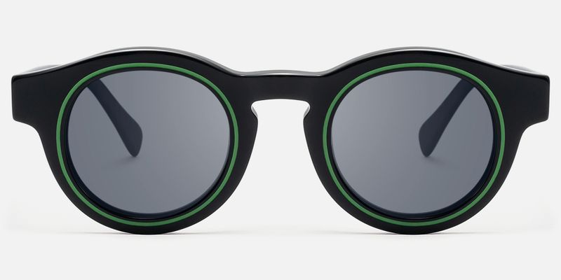 Pulse - Round Black Sunglasses