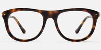 O'Keeffe - Retro Aviator Tortoise Eyeglasses | Vooglam Angle View