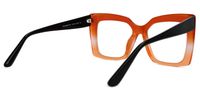 Eire - Square Orange Eyeglasses | Vooglam Side View