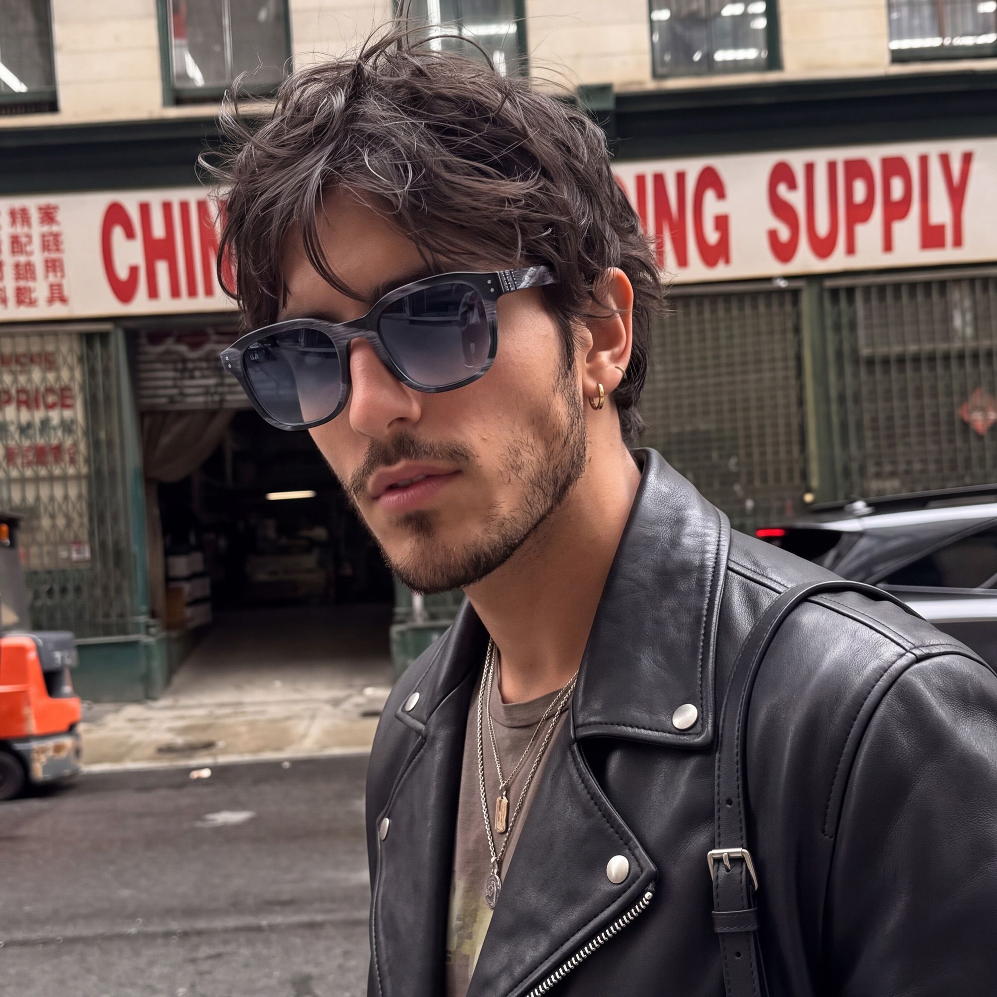 Vooglam Street Style in Real Life: Rainier - Dark Blue Horn Gradient Lens Shades by Vooglam