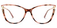 Eirlys - Cat Eye Pink/Tortoise Eyeglasses | Vooglam Angle View