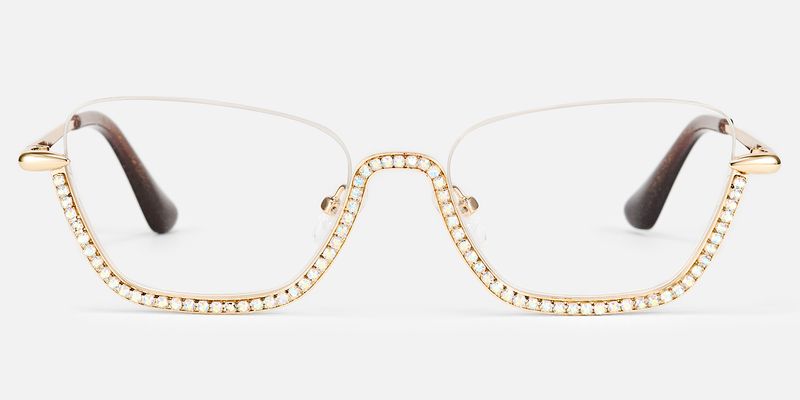 Viva - Cat Eye Gold Eyeglasses