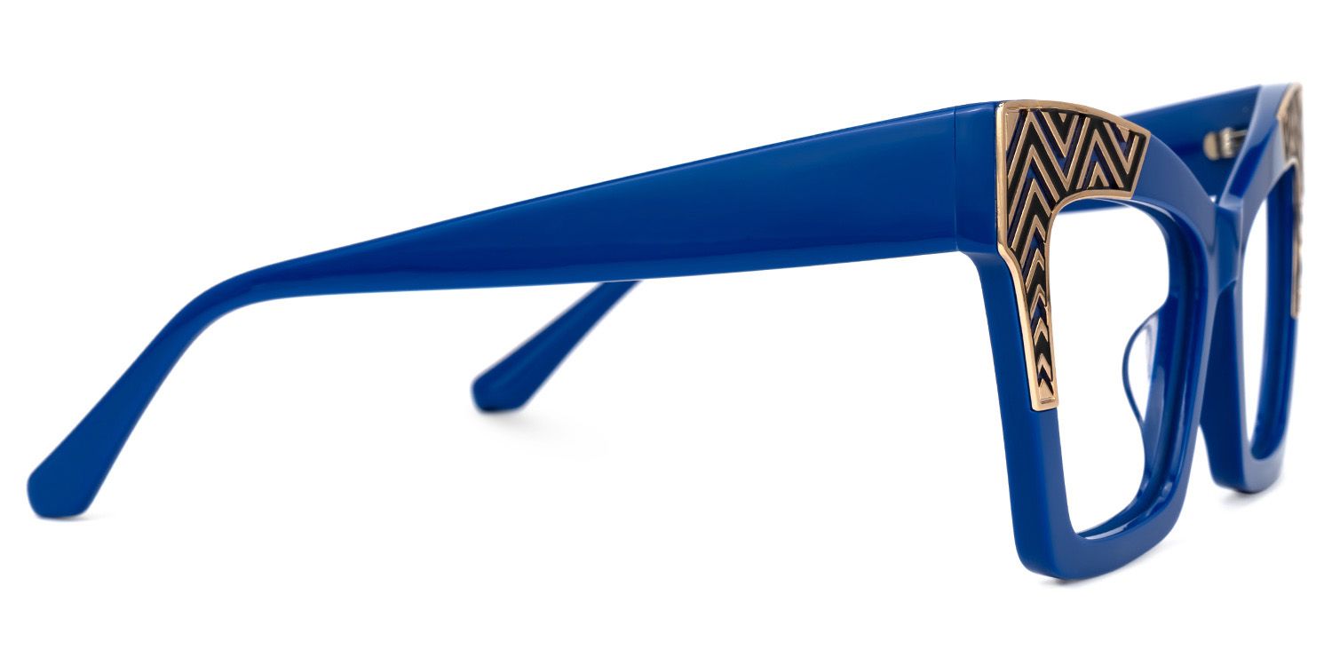 Danilo - Square Blue Eyeglasses | Vooglam 4