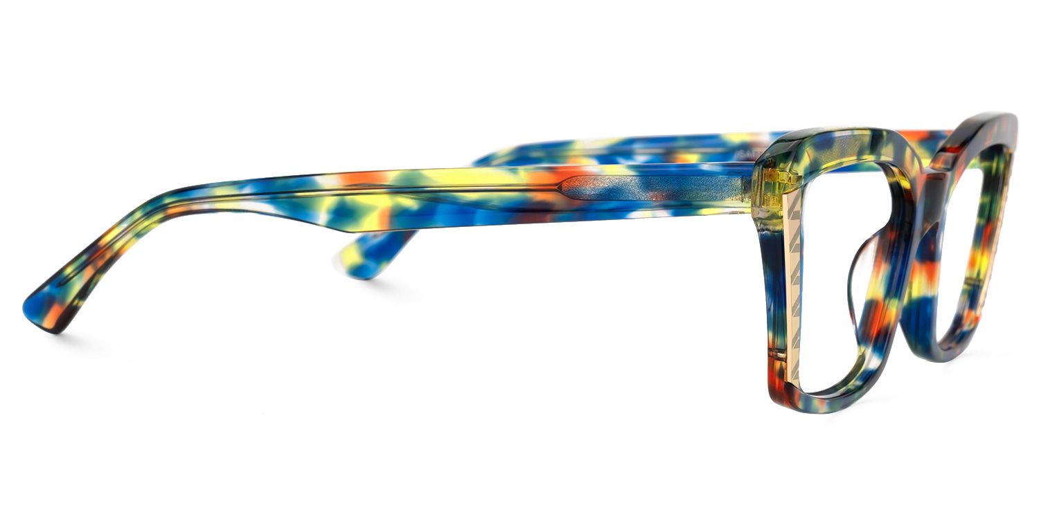 Fiachra - Rectangle Blue/Tortoise Eyeglasses | Vooglam 4