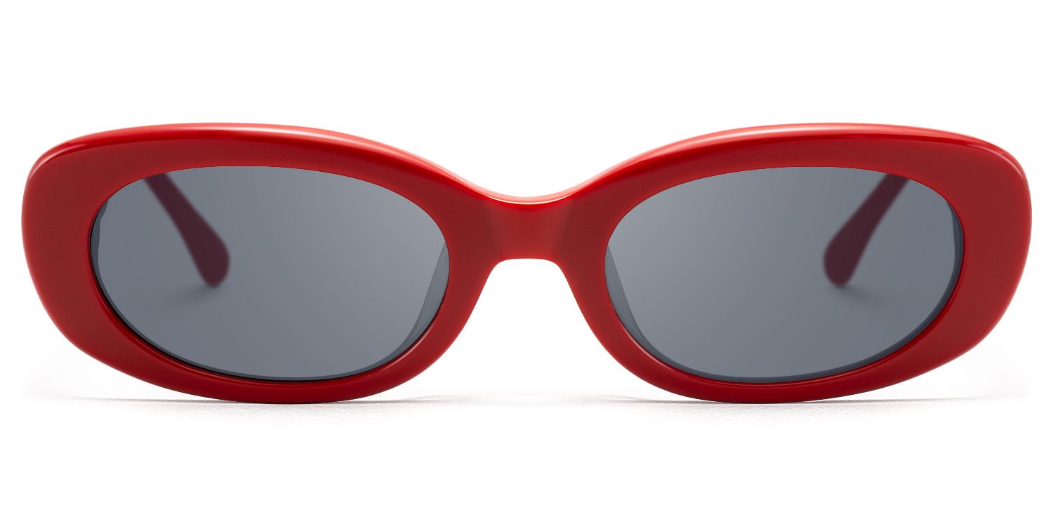 SHHHH~ - Oval Red Sunglasses | Vooglam Product Details 1