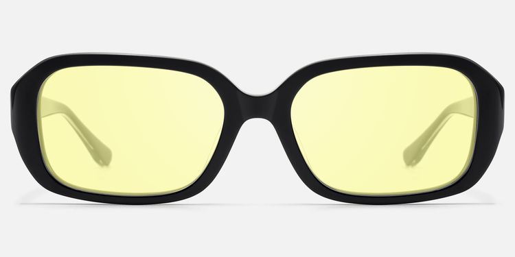 Mies - Yellow Tinted Glasses with Exposed Hardware | Vooglam