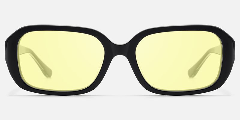 Mies - Yellow Tinted Glasses with Exposed Hardware | Vooglam