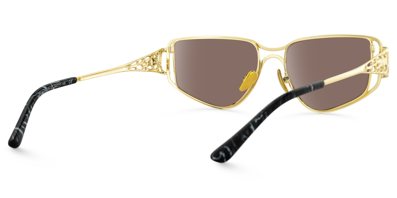 Sakina - Geometric Gold Sunglasses - 3