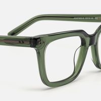 Remix - Rectangle Green Eyeglasses | Vooglam Design Details