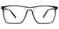 Eckhart - Rectangle Crystal Eyeglasses | Vooglam Angle View