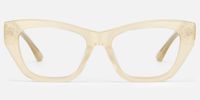 Starlina - Rectangle Champagne Eyeglasses | Vooglam Angle View