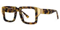 Emanita - Rectangle Tortoise Eyeglasses | Vooglam Front View