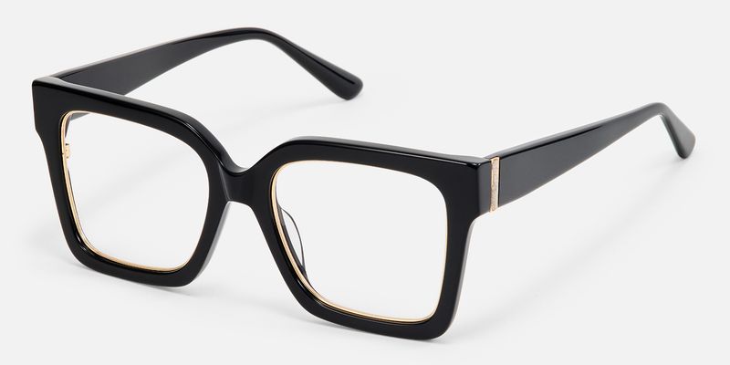 Ibrahim - Square Black Eyeglasses