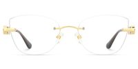 Muse - Cat Eye Brown Eyeglasses | Vooglam Angle View