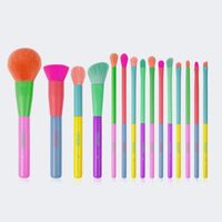 15pcs Multicolor Makeup Brush Set Cosmetics Brushes Powder Eyeshadow Makeup Brushes | Vooglam Front View