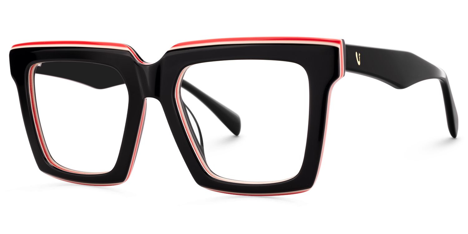 Altresha - Square Black Eyeglasses | Vooglam Front View