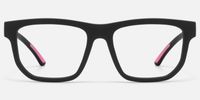 Nocturnal - Geometric Black Eyeglasses | Vooglam Angle View