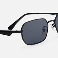 Aether - Geometric Black Sunglasses | Vooglam Design Details