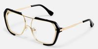 Porsha - Aviator Black Eyeglasses