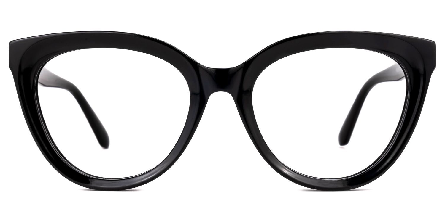 Egemen - Cat Eye Black Eyeglasses | Vooglam Angle View
