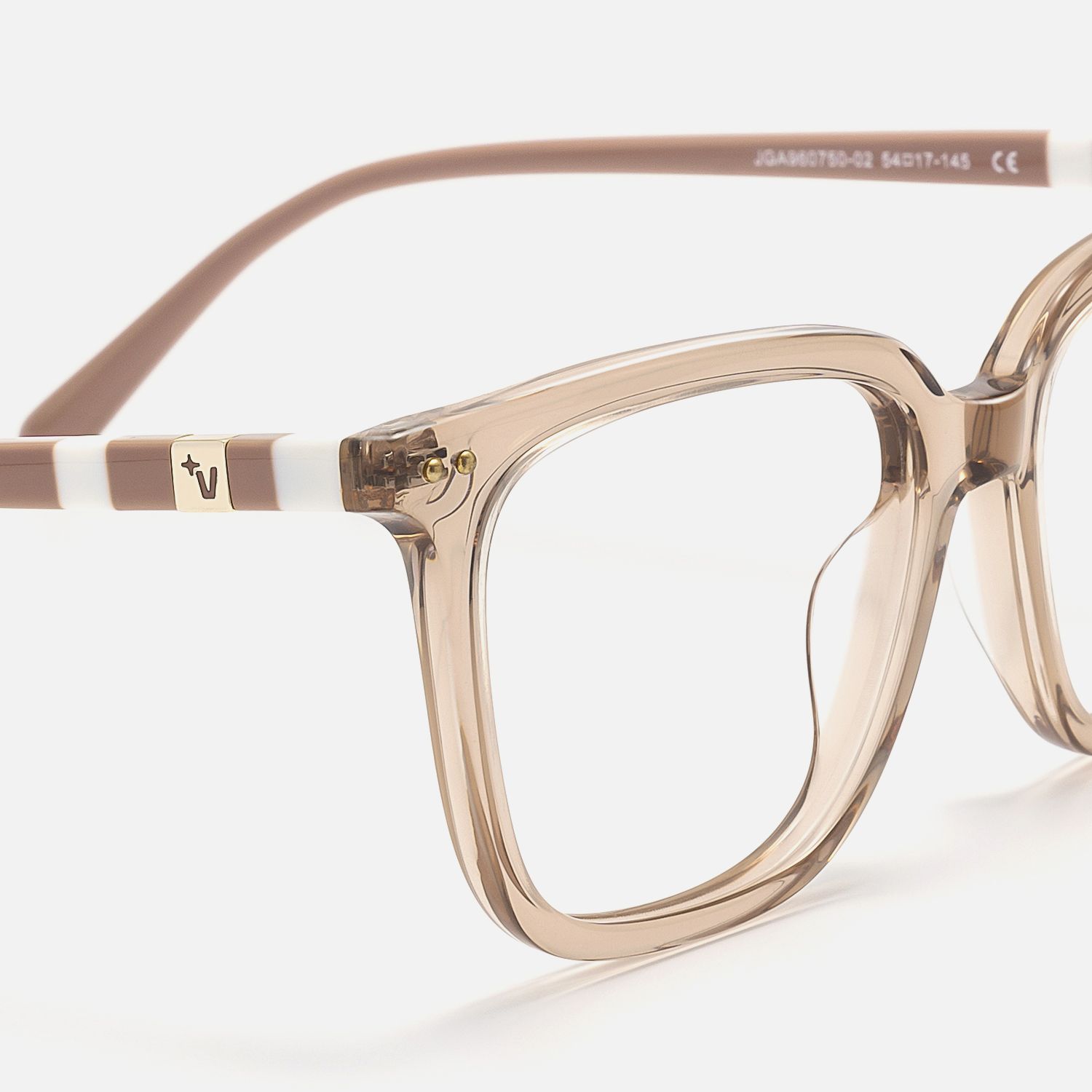 Terra - Square Champagne Eyeglasses product detail 4