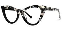 Antoinette - Distinctive Black & Tortoise Cat Eye | Vooglam Front View