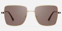 Devereux - Black & Gold Thin Rim Sunglasses | Vooglam Angle View
