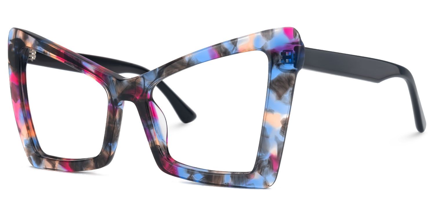 Elidius - Cat Eye Floral Eyeglasses | Vooglam Front View