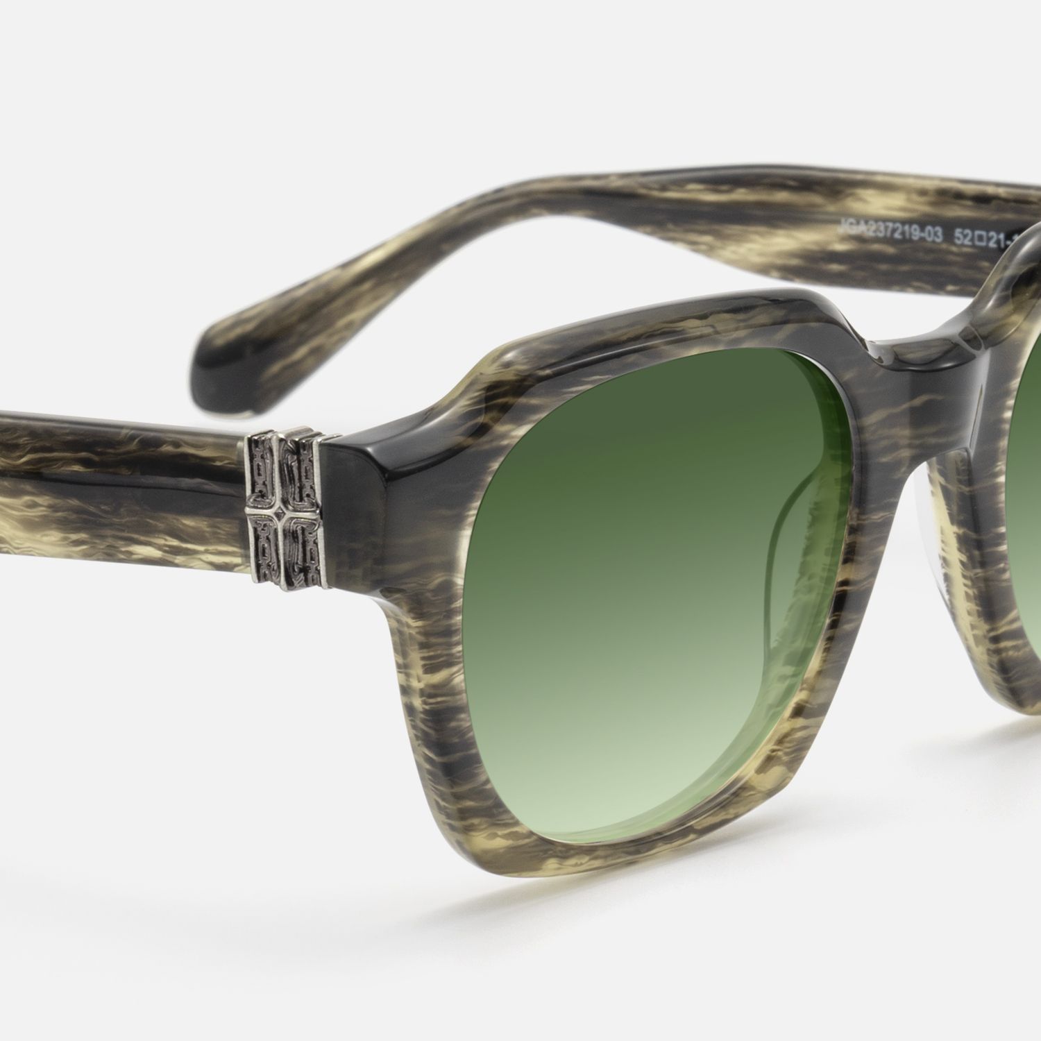 Vernon - Brown Horn Blue Gradient Green Shades | Vooglam Design Details