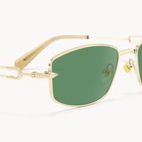 Bladework - Rectangle Gold Sunglasses - 4