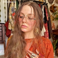 Fidelina - Aviator Gold Eyeglasses - 11