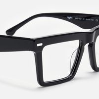 Kenty - Thick Frames Eclectic Black Glasses | Vooglam Design Details