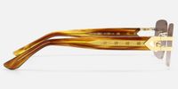 Aurum - Gradient Brown Rimless Sunglasses | Vooglam Side View