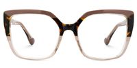 Faizan - Square Brown/Tortoise Eyeglasses | Vooglam Angle View