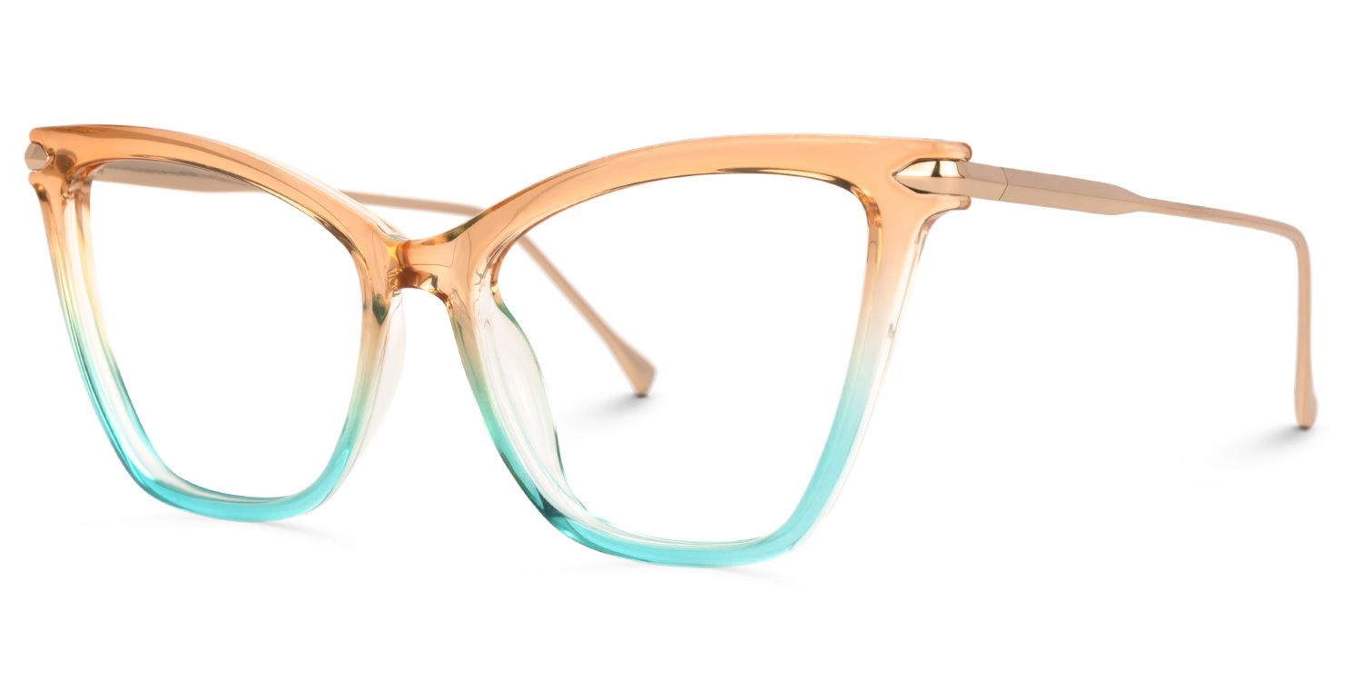 Hilary - Butterfly Orange/Blue Eyeglasses | Vooglam Front View