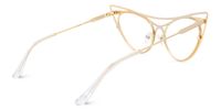 Elior - Cat Eye Gold Eyeglasses | Vooglam Side View