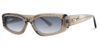 Quentin - Rectangle Grey Sunglasses | Vooglam Front View