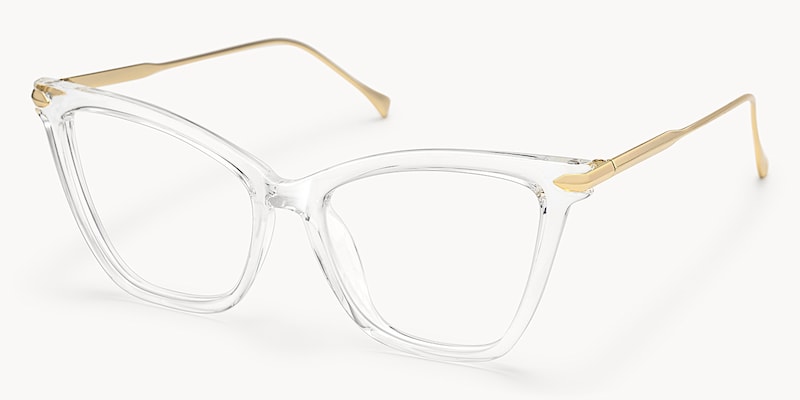 Hilary Clear Butterfly Prescription Glasses