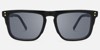 Charlotte - Rectangle Black Sunglasses | Vooglam Angle View