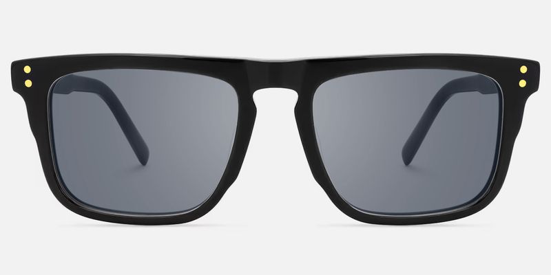 Charlotte - Rectangle Black Sunglasses