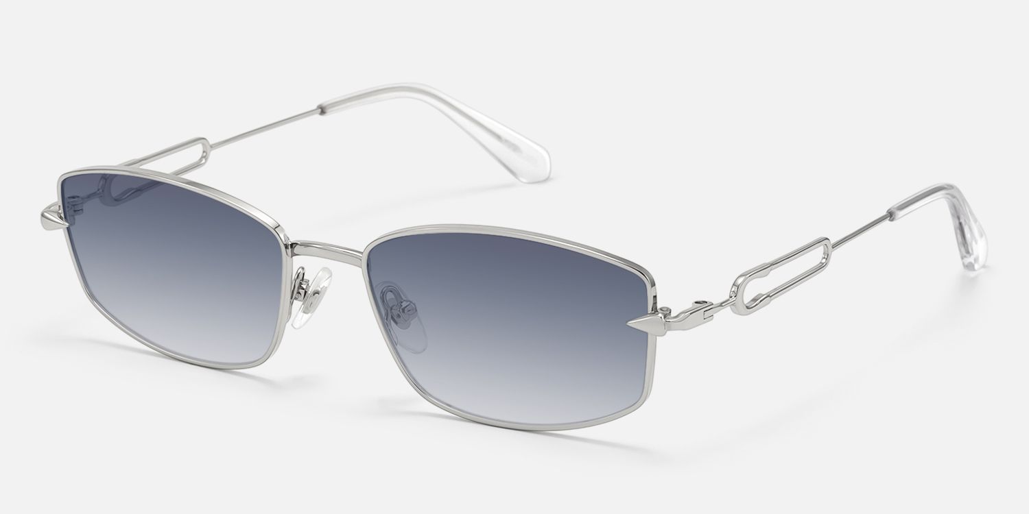 Bladework - Silver Safety Pin Gradient Glasses | Vooglam Front View