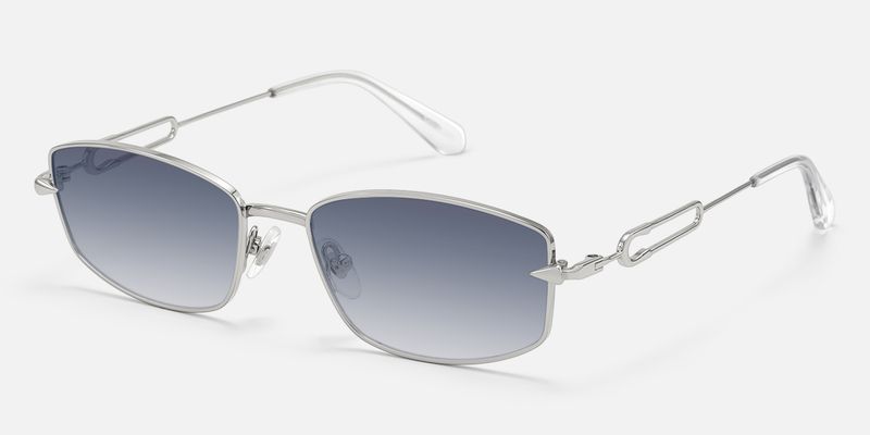 Bladework - Silver Safety Pin Gradient Glasses | Vooglam