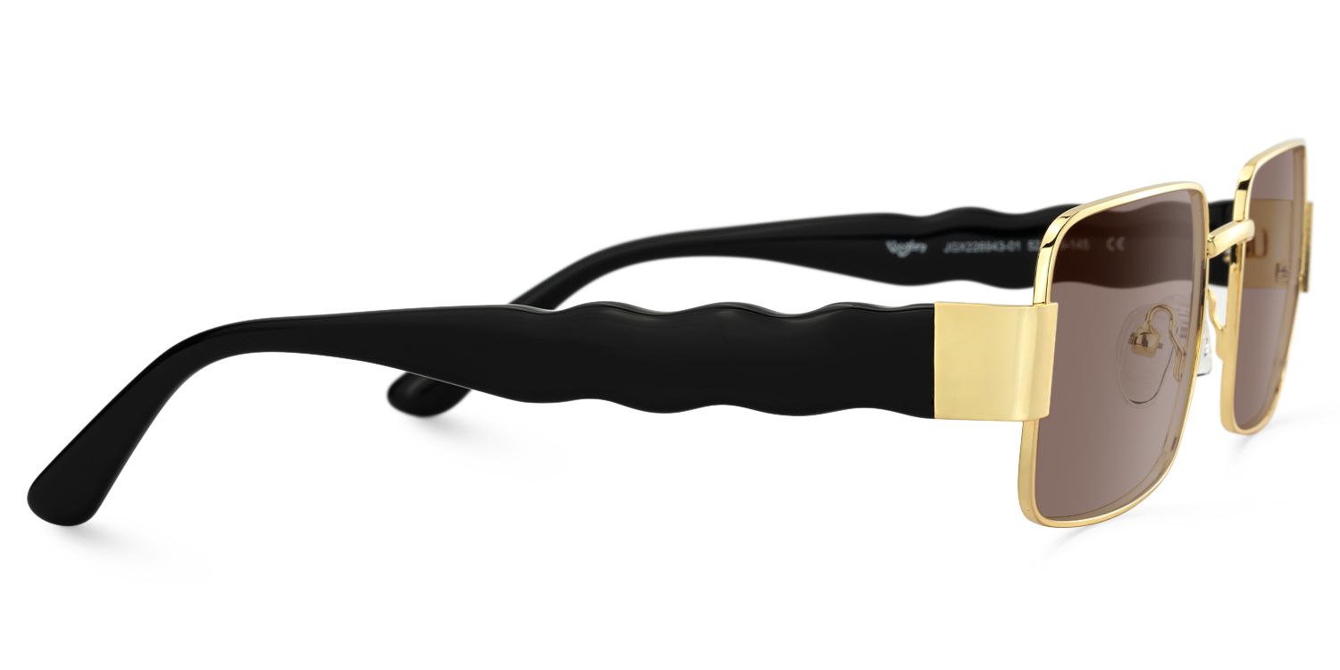 Odelya - Rectangle Gold Sunglasses - 4