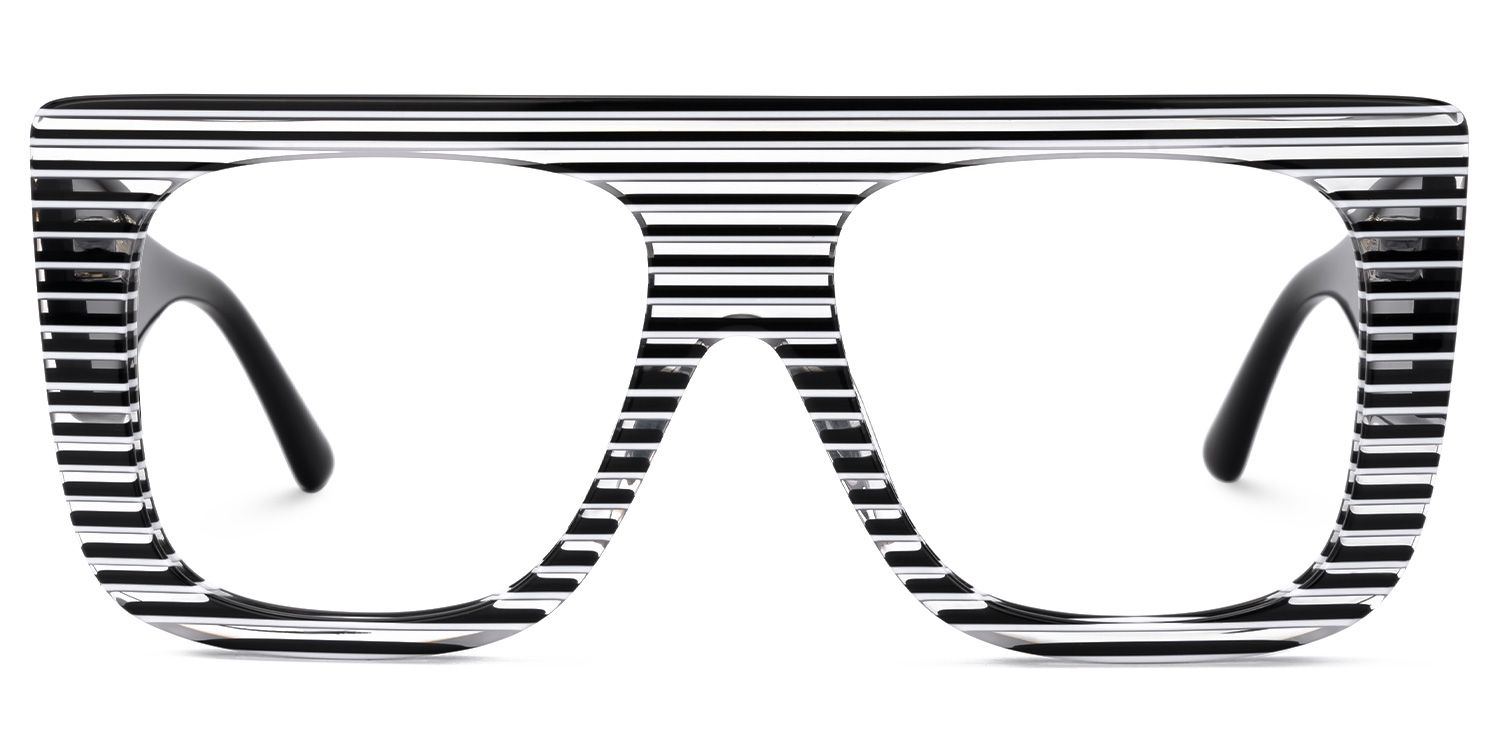 Halian - Aviator Pattern Eyeglasses by Vooglam - Angle View